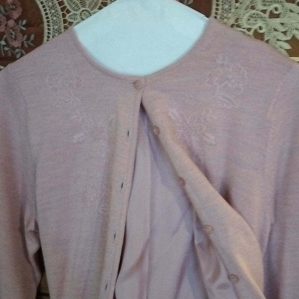 Pendleton Sweater Dusty Rose Small Excellent Gent… - image 5